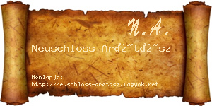 Neuschloss Arétász névjegykártya